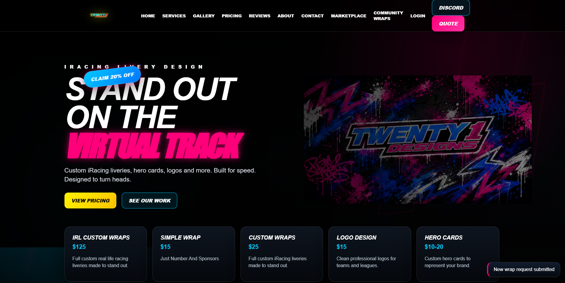 Twenty1 Designs screenshot